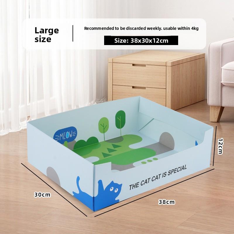 Outdoor Special Disposable Cat Litter Box Large Portable Thickened Foldable Household Cat Toilet Outdoor Artifact