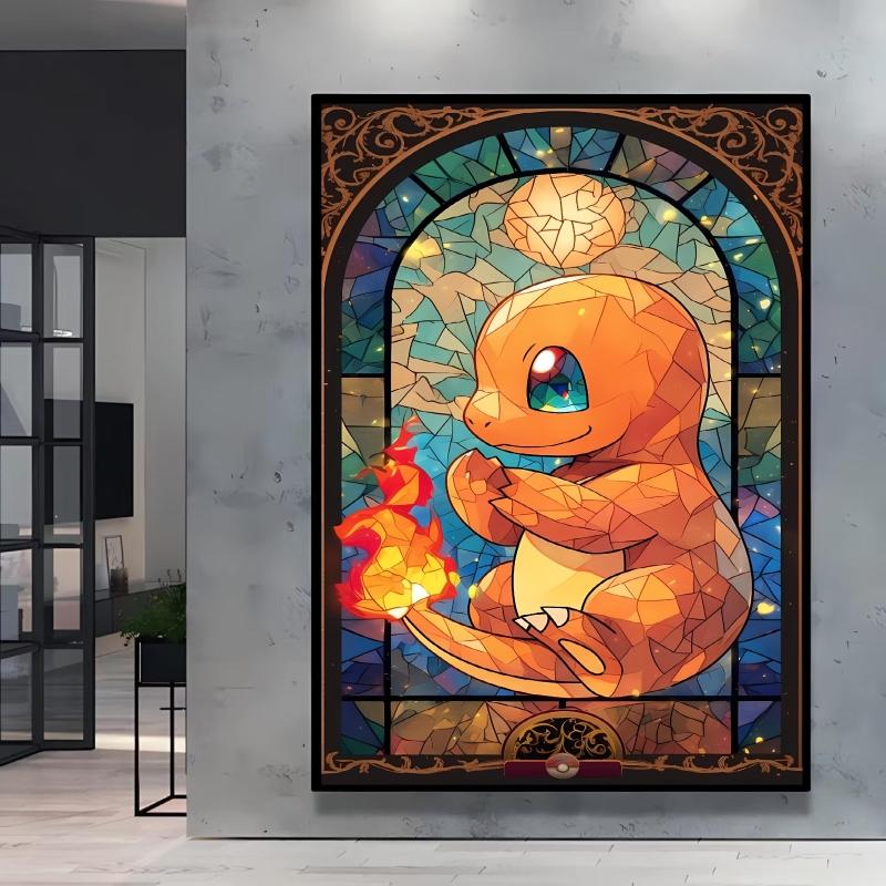 Modern and Stylish Pokemon Mew Decorative Paintings with Bright and Long Lasting Colors Adding A Touch of Brightness To Wall