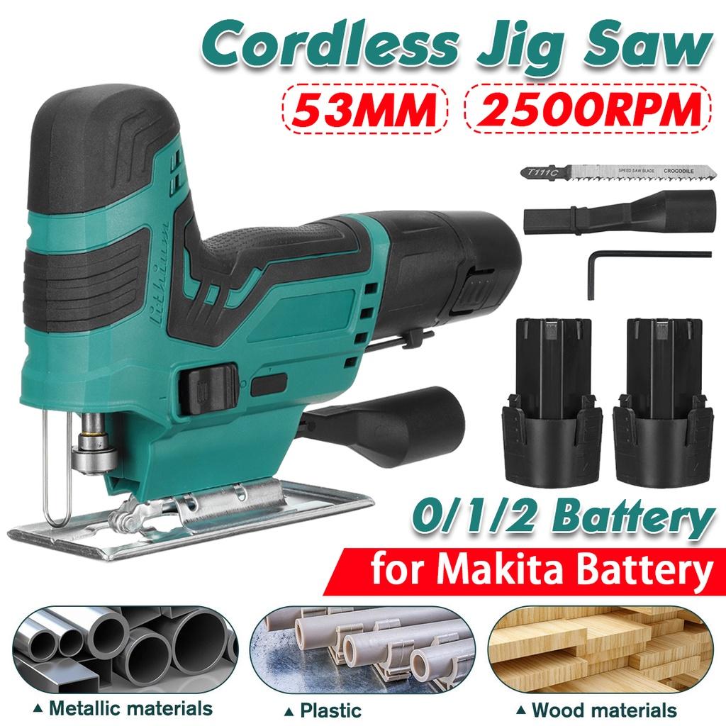 12V 1080W Tragbare elektrische Säge Astsäge Stichsäge Wiederaufladbare Holzbearbeitungs-Elektrowerkzeuge Holzsäge mit 1/2 Akku