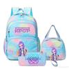 Three-Piece Kpop Demon Hunter Girl Color School Bag Lunch Bag Pencil Case Set Gift Box