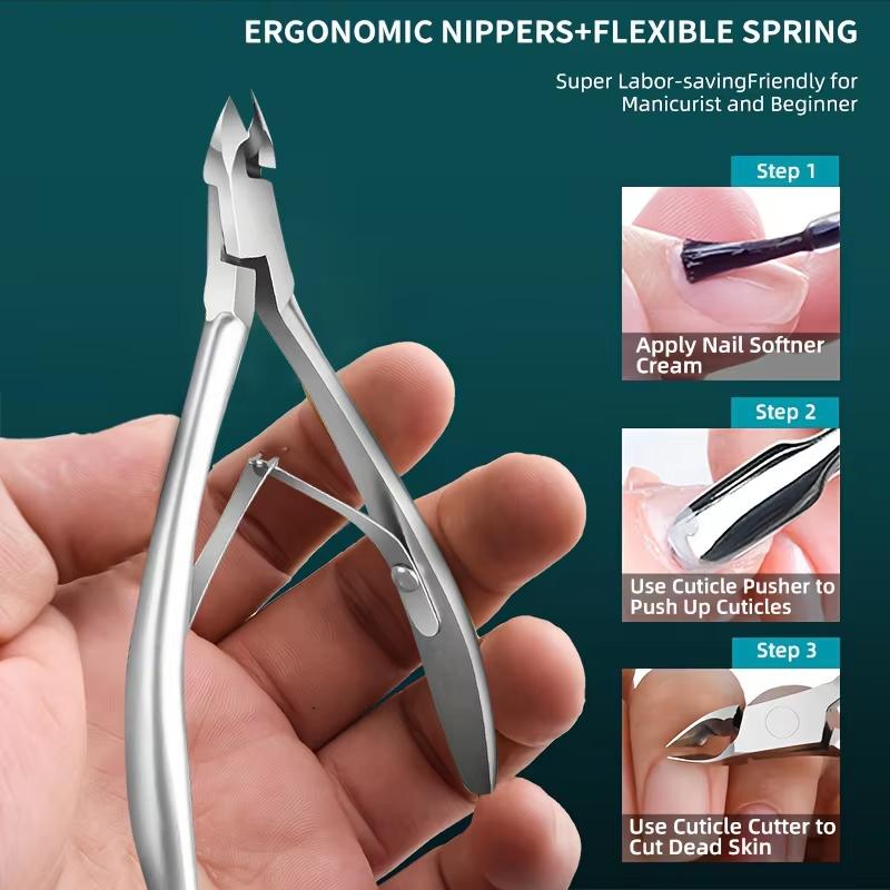 Professional Stainless Steel Cuticle Trimmer Nail Nipper Cuticle Remover for Fingernails Toenail Dead Skin Cuticle Scissors Tool
