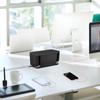 Cable Box with 5-Way Power Strip, 3x USB, 285x145x13 mm, Black