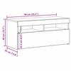 TV Cabinet Black Oak Effect 90 x 35 x 40 cm Engineered Wood