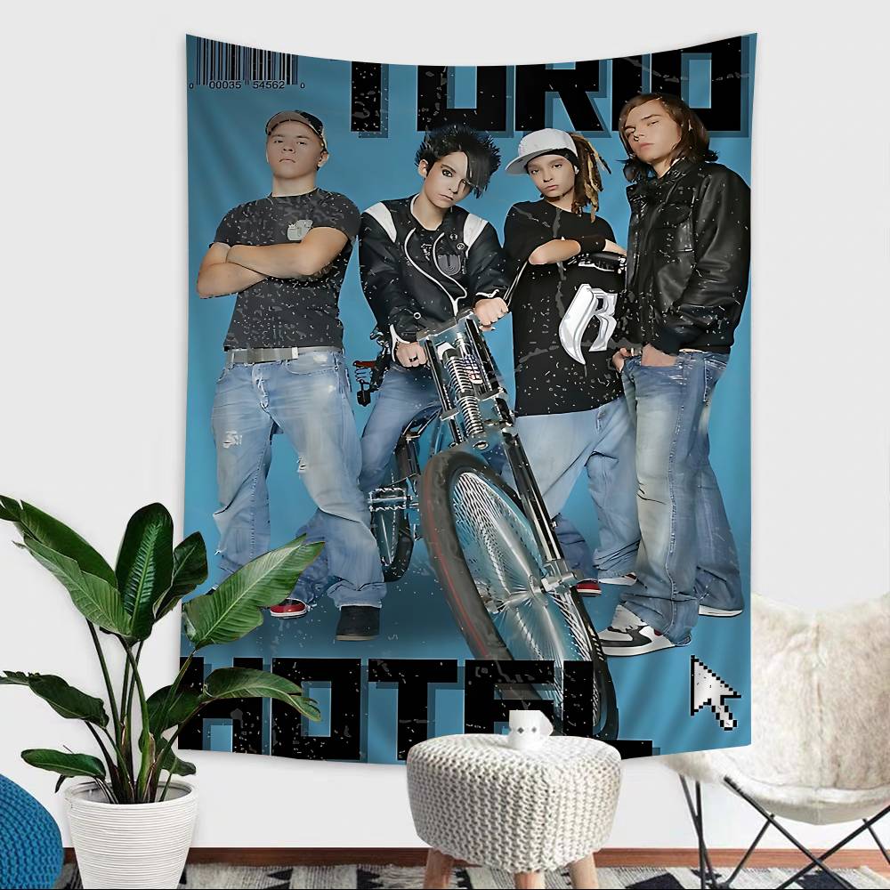 Pop Rock Band TTokio HHotel Chart Tapestry For Living Room Home Dorm Decor Art Home Decor