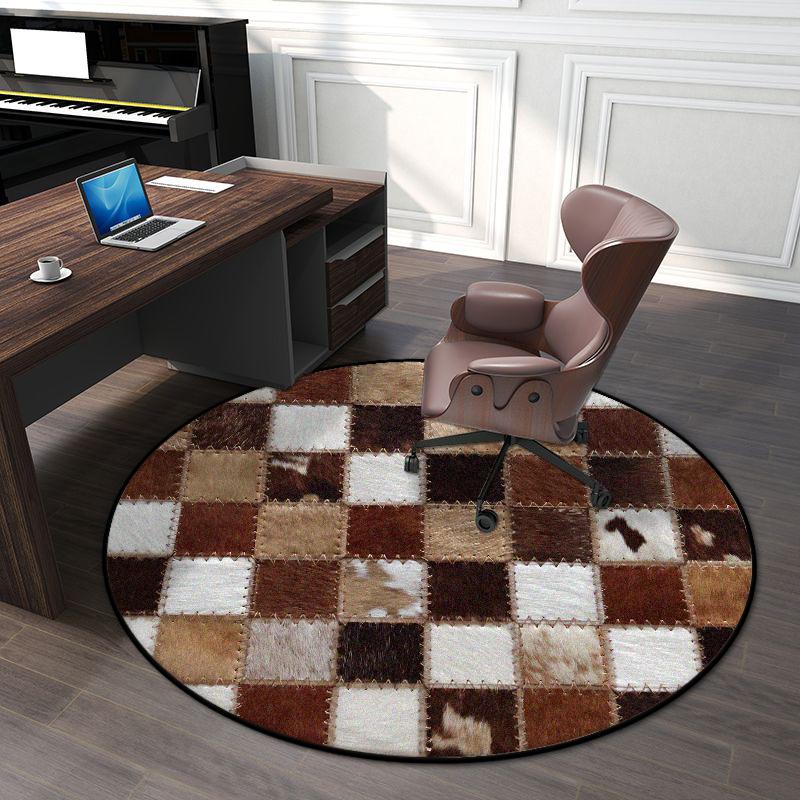Modern Imitation Animal Skin Decoration Home Antiskid Carpet Living Room Large Size Soft Office Lounge Rug Washable Chair Mat
