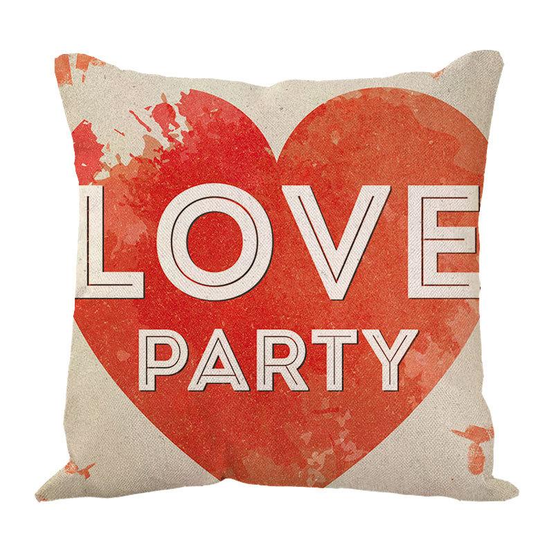 New Valentine'S Day Love Letter Pattern Pillow Cover Sofa Pillow Cover Premium Durable Quality Useful Practical