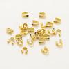 100pcs/lot 14K 18K Gold Plated 4mm U Shape Cord Wire Guard Protectors String Connectors Loops For DIY Jewelry Handmade Findings