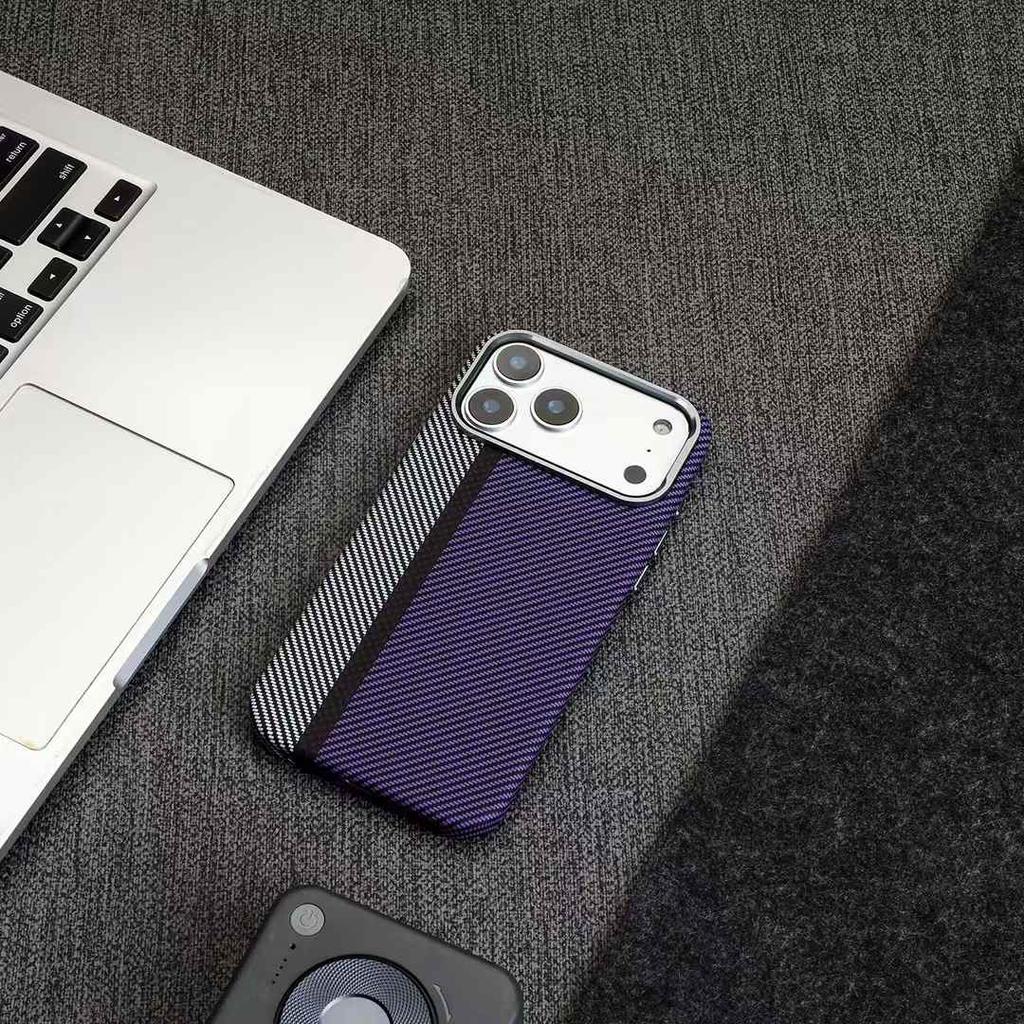 Luxury Carbon Fiber Texture Magnetic Case For IPhone 17 Pro Max Air 16 15 14 13 12 Pro Metal Lens Frame Button Shockproof Cover