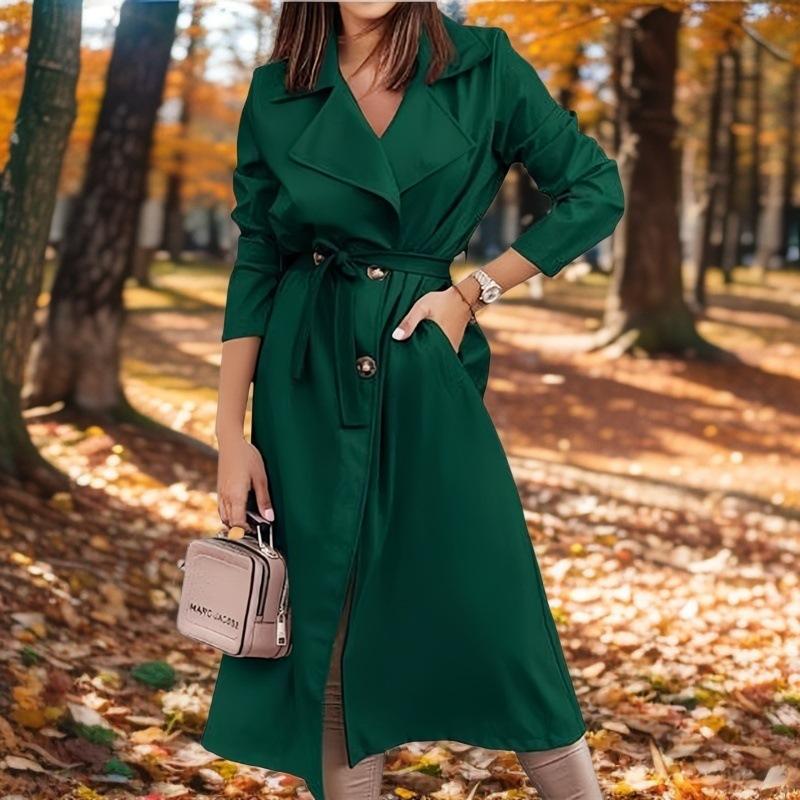 

Удлиненное женское пальто большого размера, ветровка, пальто на шнуровке 2XL