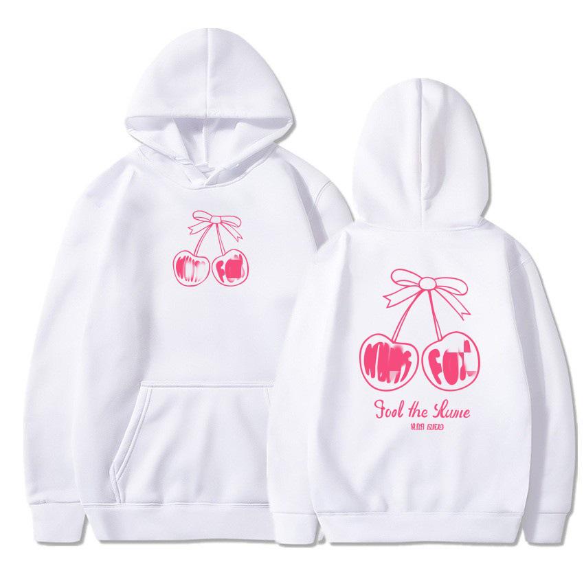 Cherry Pattern Kids  2025 Fashion Trend Fleece Hoodie 160 cm