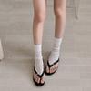 Foot-Stepping Calf Socks, Women'S Breathable Thin Foot-Pinching Flip-Flop Leg Covers, Cold Summer Ballet Style Vertical Pattern Stacking Socks