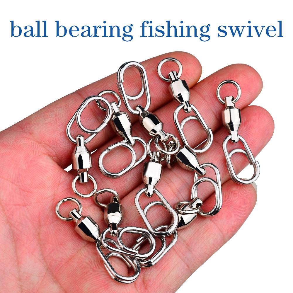 Lure Bait Octagonal Ring Connector High Speed Bearing Rotating Ring Elliptical Pin Octagonal Ring Fishing Supplies Fishing Gear Accessories