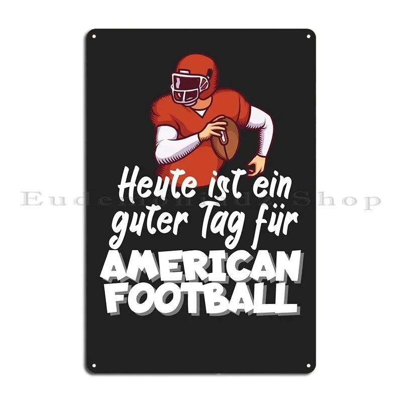 American Football Metal Plaque Poster Club Living Room Club Bar Printed Garage Tin Sign Poster 20x30cm(7.8x11.8inch)