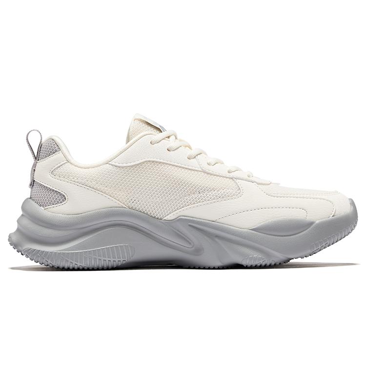 Erke Jiao Ao 3.0 Fabric Synthetic Leather Versatile Fashion Non-Slip Wear-Resistant Low-Top Casual Shoes Women sneakers Light-Gray 52125102393-006