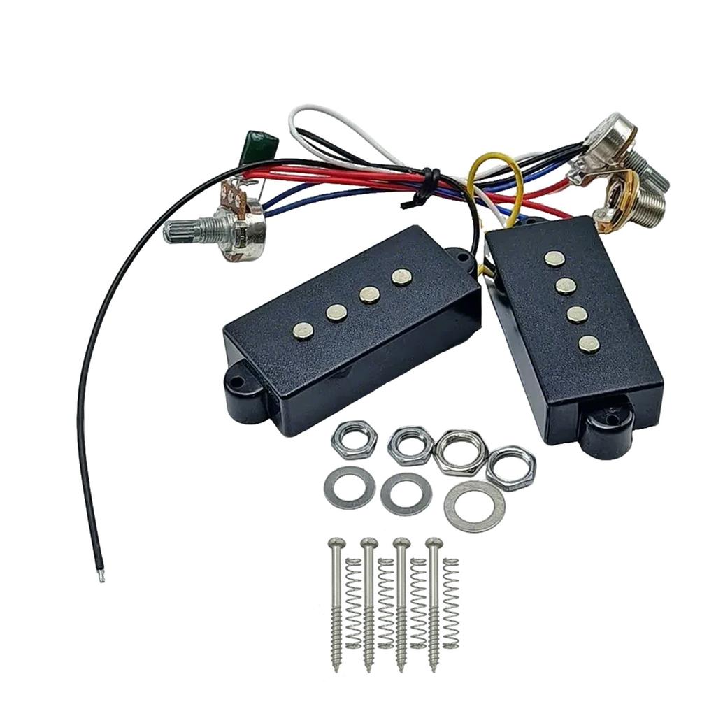 E-Bass Tonabnehmer Klangregelung Kabelbaum 4 Saiten Bass Tonabnehmer E-Bass Vorverstärker Verkabelungsschaltung Tonabnehmer