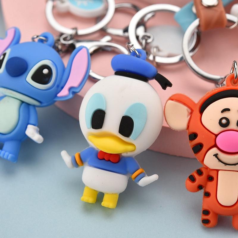 Porte-clés Cartoon En PVC Avec Mousqueton – Mignon, Léger – Pour Sac à Dos, Cartable, Clés – Cadeau Amitié