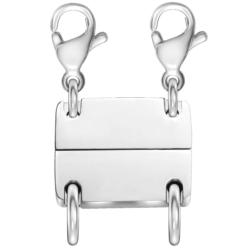 

Несколько нитей Магнитный разделитель ожерелья Ювелирные изделия Соединитель Изготовление ювелирных изделий Silver-Double buckles