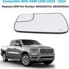 Ram 1500 Linke Fahrerseite Beheiztes Konvexspiegelglas Ersatz für RAM 1500 2019-2024 Äußeres Seitenkonvexspiegelglas Ohne BSD Ohne