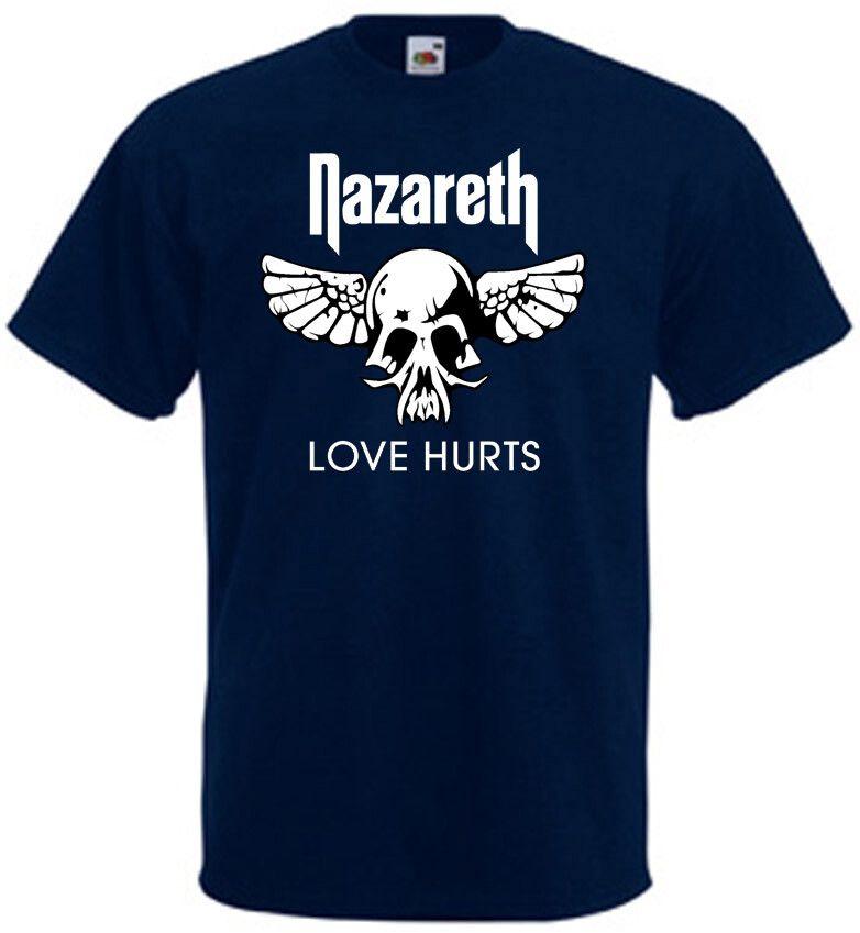 Unisex Shirt Cotton Oversize Large Size Nazareth Love Hurts  Hard Rock Band All Colors All S