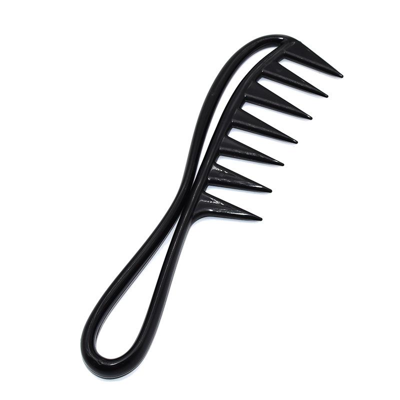 

Ergonomic Wide-Tooth Comb for Men - Large, Curved Design with Fishbone Texture, Durable ABS Plastic Handle, Ideal for All Hair Types, Hair Comb