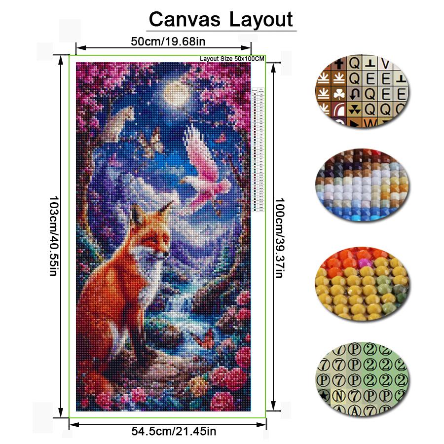 Large Size Diamond Painting New Collection Animals Fox Diy Full Drill Rhinestone Embroidery Mosaic Cross Stitch Kits