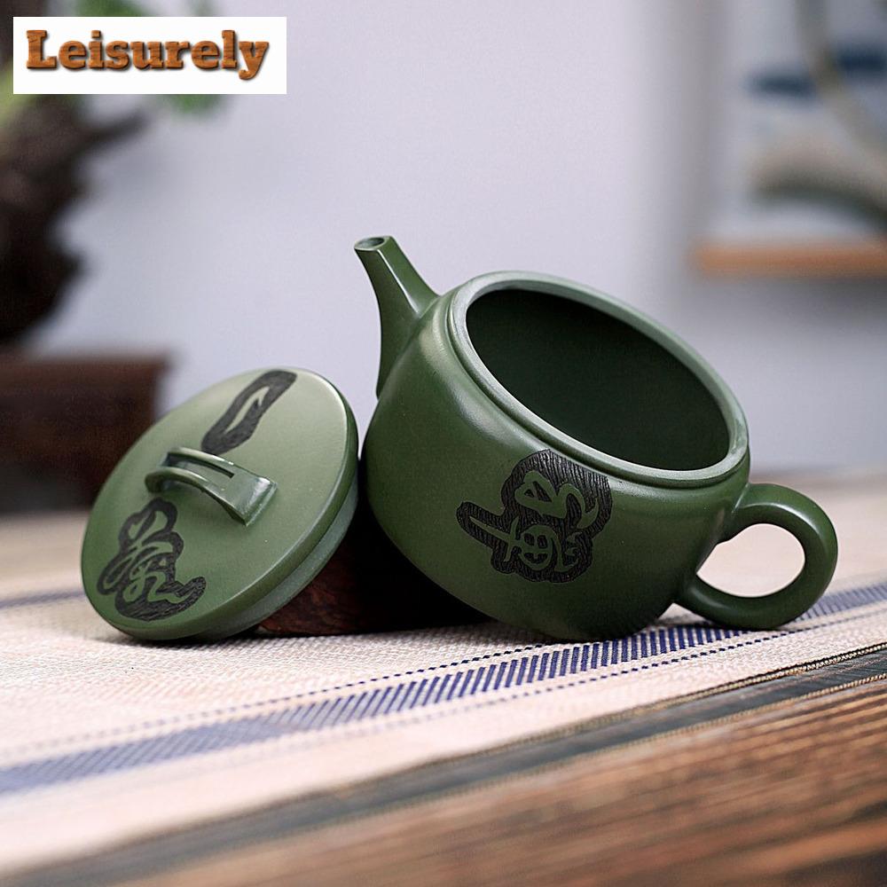 270ml Chinese Yixing Purple Clay Teapots Famous Handmade Tea Pot Raw Ore Green Sand Beauty Kettle Zisha Kung Fu Tea Set Teaware
