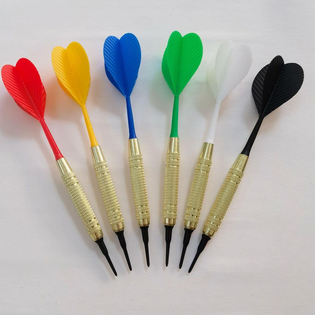 Colored 18g Soft Tip Darts with 100 Tips - 12-Piece Set, 243g Total Weight