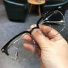 Men's Prescription Glasses Half-frame Silver Black Anti Blue Light Myopia Glasses Trendy Vintage Nearsighted Glasses -1.0 To-6.0