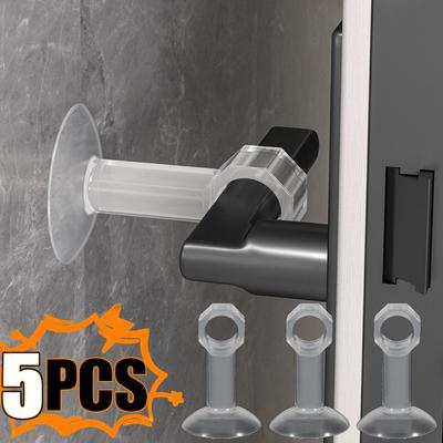 5Pcs Door Stopper Anti-collision Silicone Sucker Mute Anti-Shock Protection Porte Pad Improvement Door Handle Wall Protect