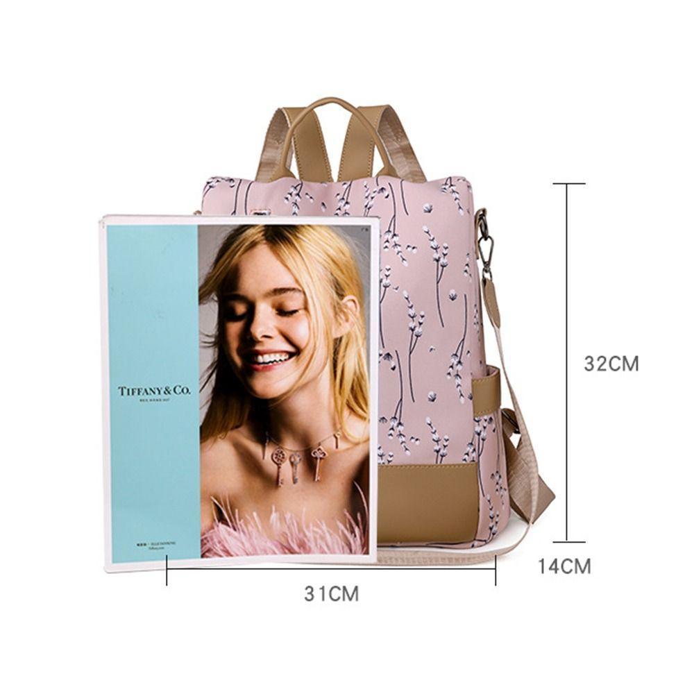 1Pcs Durable Oxford Cloth Women's Backpack Sweet Printed Outdoor Casual Backpack Large Capacity Multi-use Single Shoulder Bag