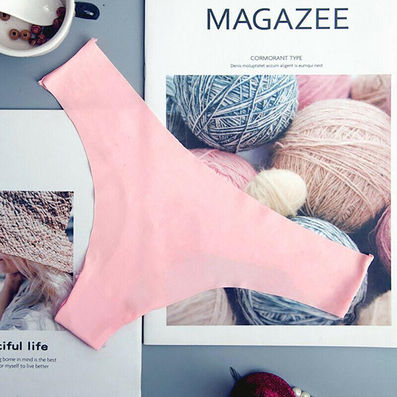Sexy dámská ledová hedvábná tanga bezešvé spodní prádlo bikiny spodní prádlo