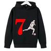 Spring Autumn Casual Children's Hoodie Sports Sweatshirt for Boys and Girls Ronaldo Printed 2-14 Years Fashion Kids Pullover Top