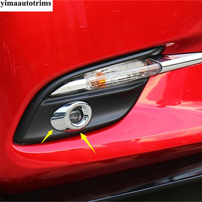Chrome Front Rear Fog Light Lamp Door Handle Bowl Grille Strip Rearview Mirror Cover Trim For Mazda 3 2017 2018 Car Accessories