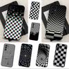 Chess Board Checkered Case For Samsung Galaxy A73,52,71,22,Note,31,8,9,53,32,72,41,J7,Soft Black Silicone Cover
