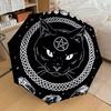 1pc Witchcraft Moon Phase Cat Umbrella with Plastic Handle,Suitable for All Seasons Home Travel Outdoor UmbrellaDD118
