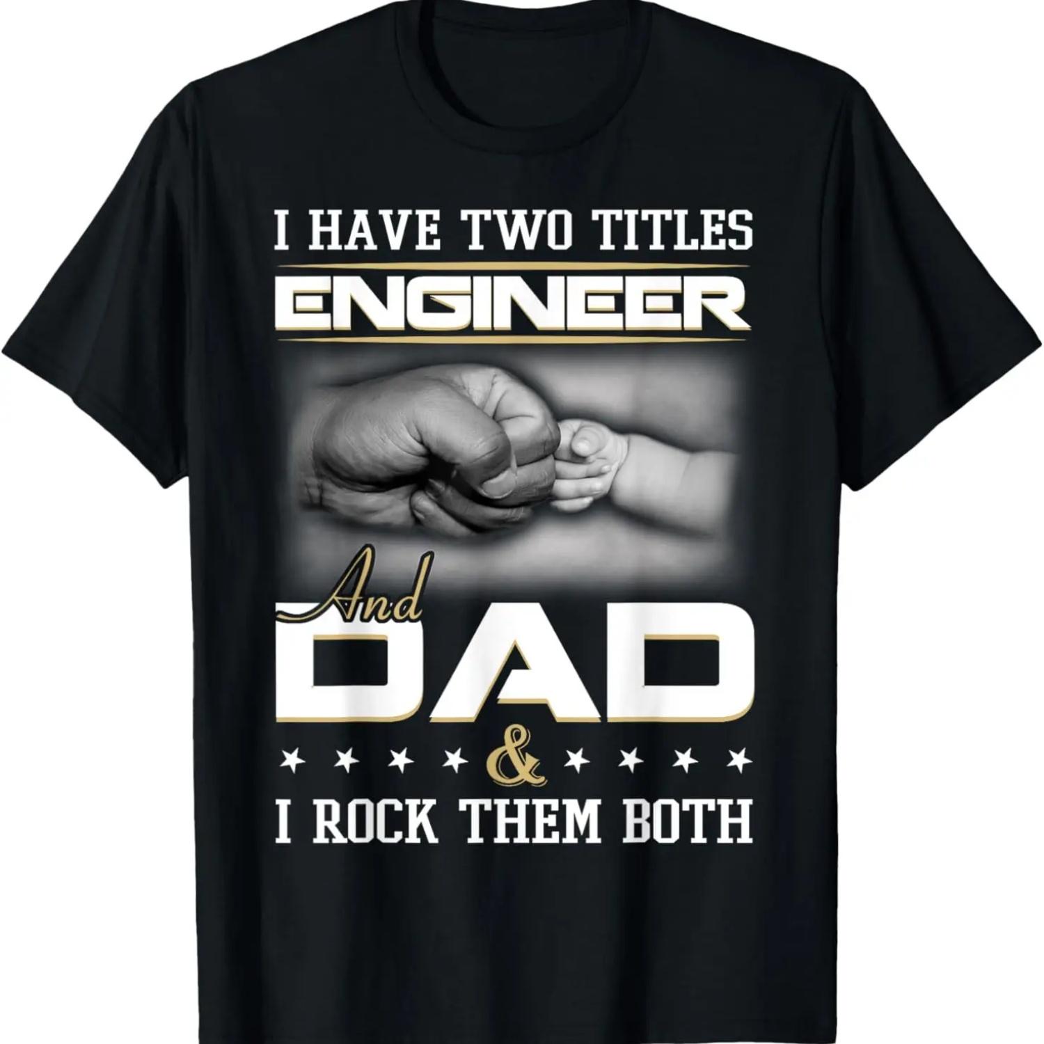 

Engineer Dad Quote Father Engineering Humor Papa T-Shirt XXXXXL чорний