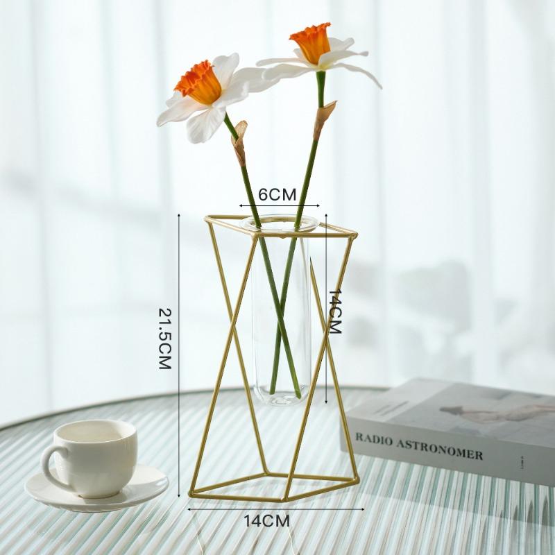 Home Decorations: Living Room Desktop Flower Arranger Table Dried Flowers Artificial Flower Vase