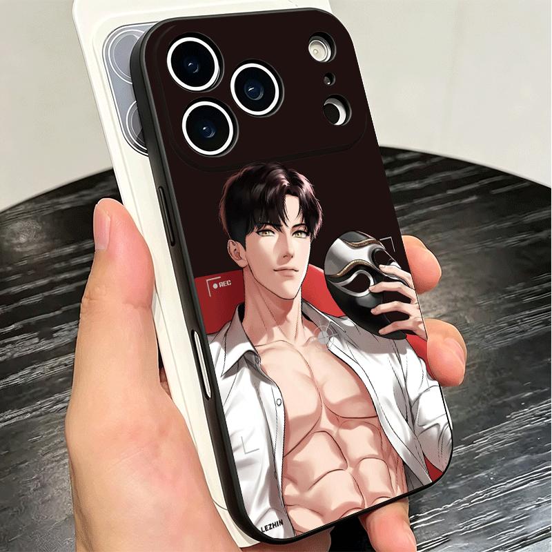 B-J A-Alex Anime Soft Phone Case for iPhone 16 16E 17 Air 15 Pro Max 14 Plus 13 Mini 11 12 7 Black Cover Back Shell