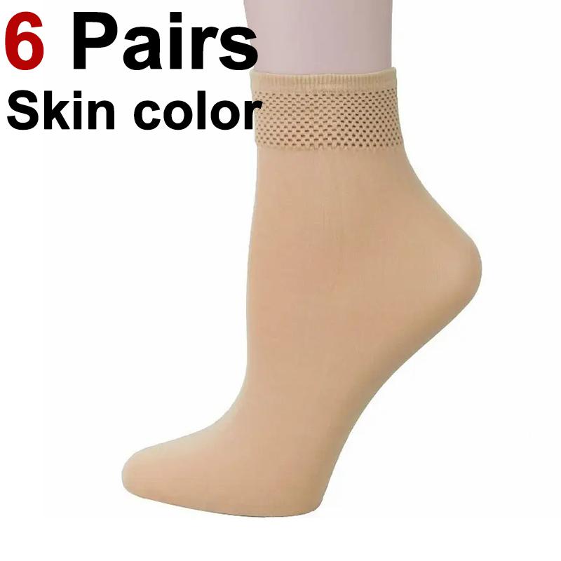 

6/12 пар женских эластичных шелковых чулок средней длины, дышащие, впитывающие пот, мягкие, удобные, с широким горлом, весна-лето One Size