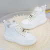 Leather high-top card women's autumn new versatile fashion casual sports women's shoes