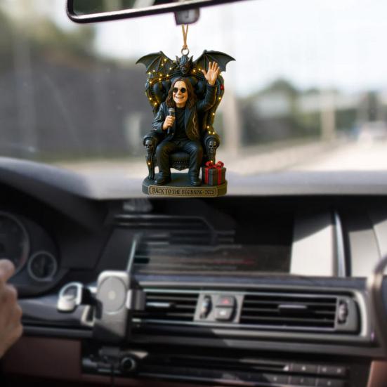 Rock Singer Decoration 2D Acrylic Hanging Ornament Cartoon Dark Style Rock Star Decoration for Christmas Tree Car Door Window Wall