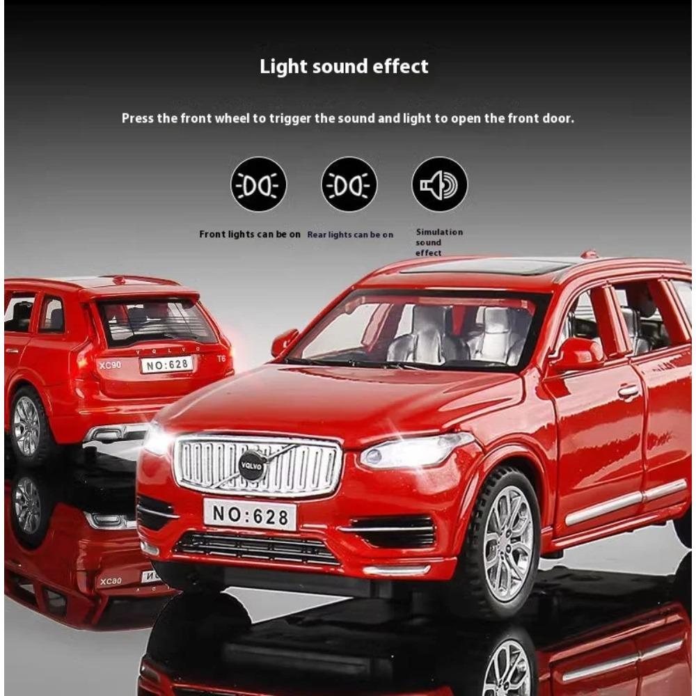 1/32 Scale Volvo XC90 SUV Alloy Diecast Model Auto Accessory Sound & Light Series Children's Toy Kids Gift Birthday Present Collection