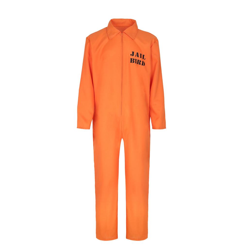 Unisex Halloween Cosplay Yellow Prisoner Costume for Adults and Kids