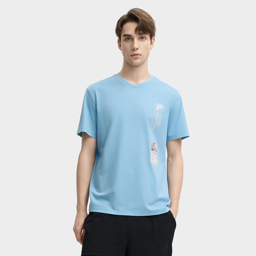 Men's T-Shirt FILA T Shirt Men's Galaxy Chain Blue