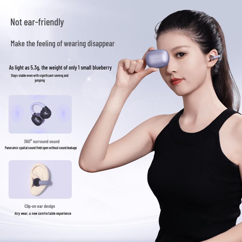 WOPOW OWS18 Open-Ear Clip Bluetooth Sport Earphones