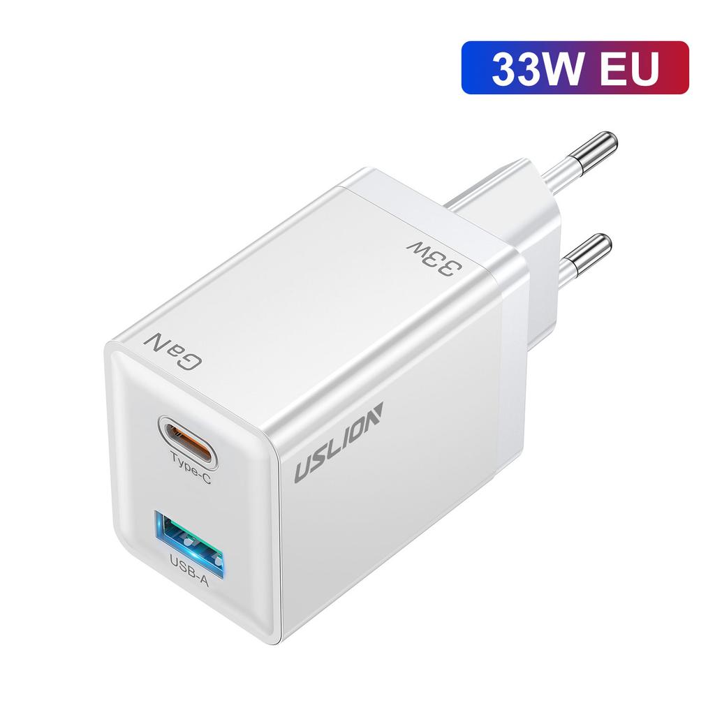 33W GaN USB C Charger PD Fast Charging For iPhone 15 14 13 12 Max Pro iPad EU Plug USB Type C Fast Charger For Xiaomi Samsung