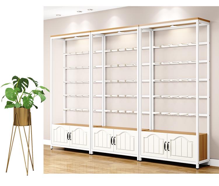 Wooden Floor-Standing Gondola Display Rack for Cosmetics