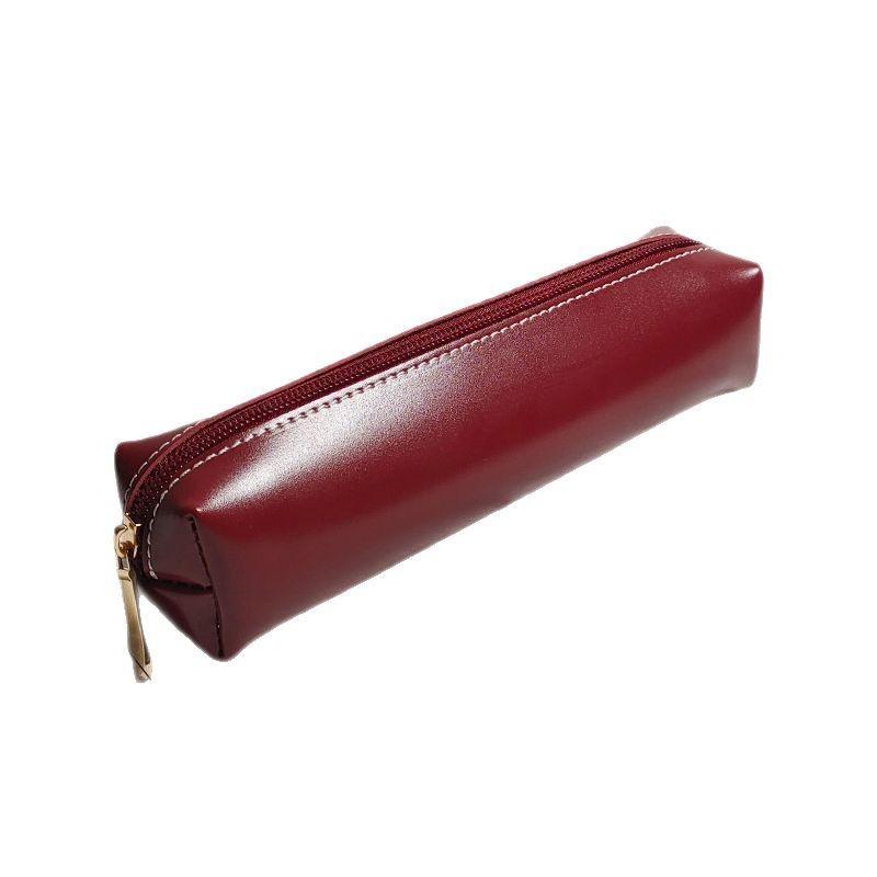 

Simple candy color pencil case Small portable pencil case ins Male and female students Large capacity stationery box красный