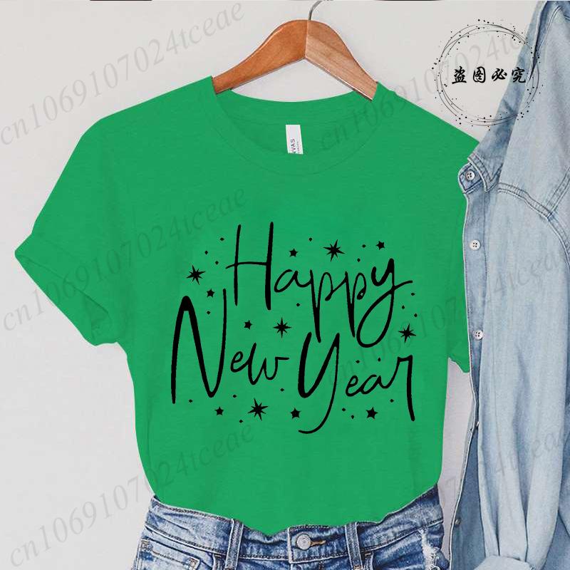 Hello 2026 Happy New Year Crew T-shirt Men's Women Shirts Clothes Casual Fashion Hip Hop Streetwear Tshirt GoodBye 2025 Outfit