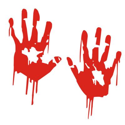 Vodotěsná nálepka na samolepku na zadní okno auta Zombie Bloody Hands
